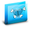 Folder Heart II Alt Blue Icon 64x64 png